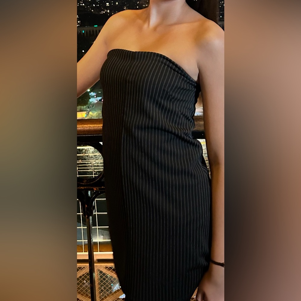 Express Strapless Pinstripe Dress NWT– Black & White SZ‎ XS